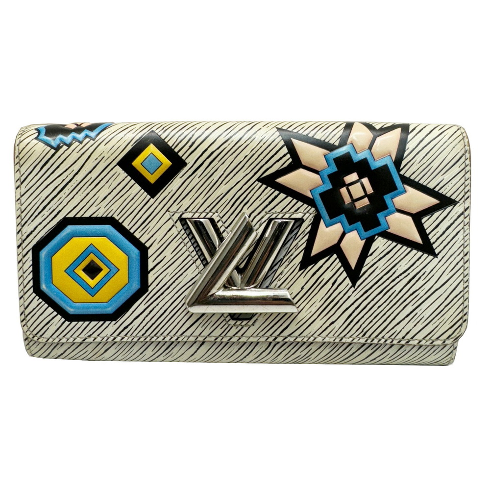 Louis Vuitton Twist Brown Epi Long Wallet White Black Limited Edition